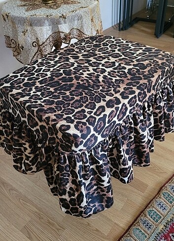 Beden çeşitli Renk Leopar desenli puf örtüsü