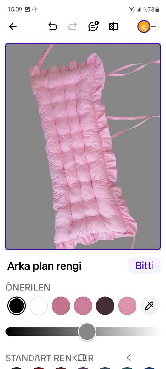 Pembe Pastel Bebek Beşiği kenar koruma minderi - Görsel 3