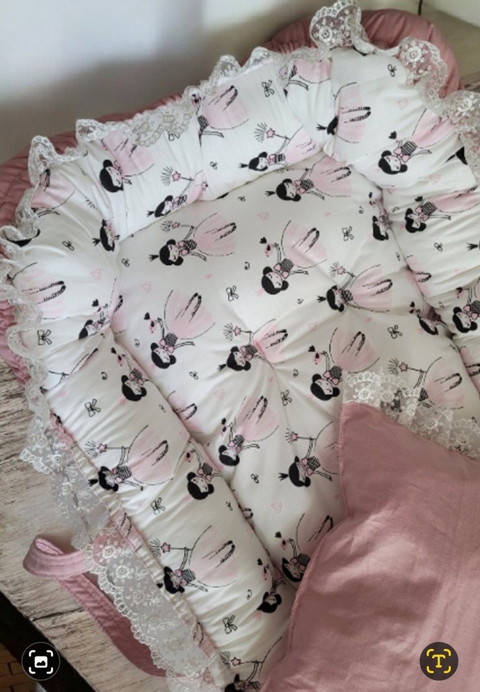 Pembe Desenli Bebek Yatağı - Görsel 5