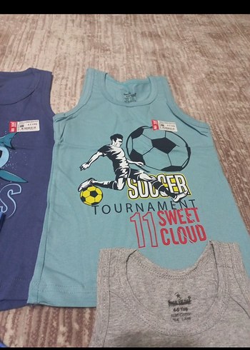 Erkek Çocuk Baskılı atlet Gri ve Mavi - Görsel 7