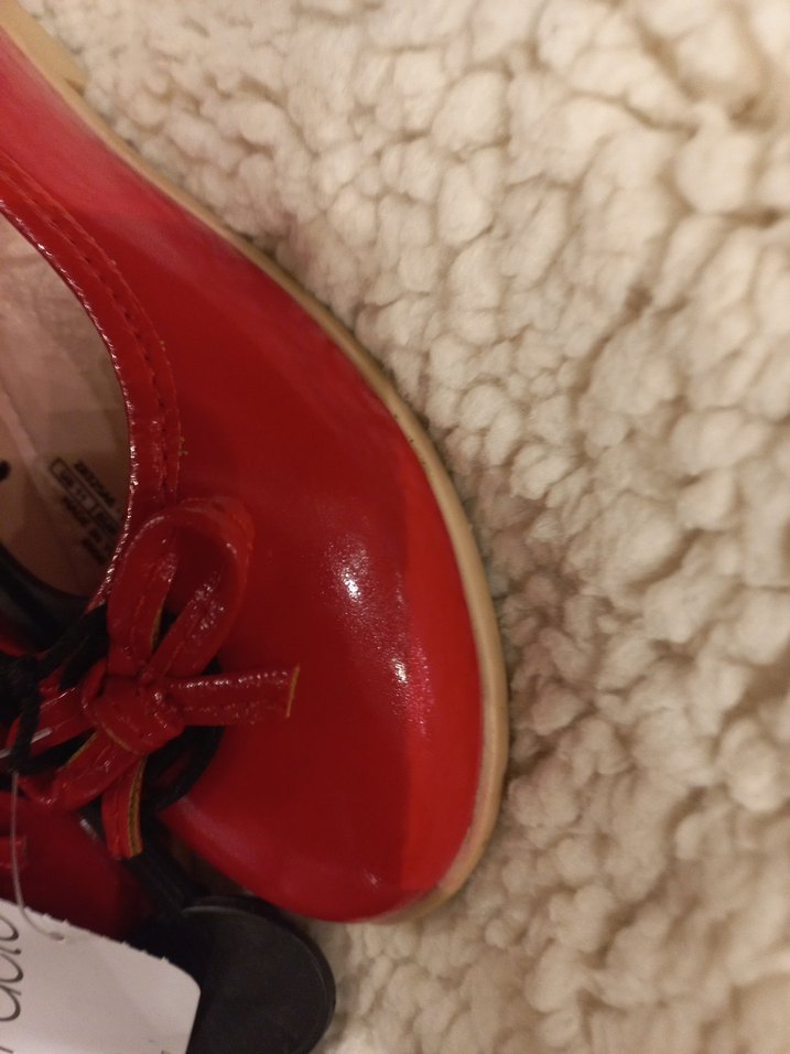 Kız Çocuk Kırmızı Tokalı Babet Ayakkabı - Görsel 3