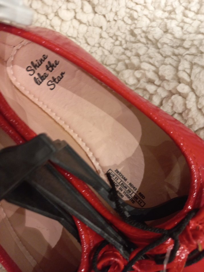 Kız Çocuk Kırmızı Tokalı Babet Ayakkabı - Görsel 2