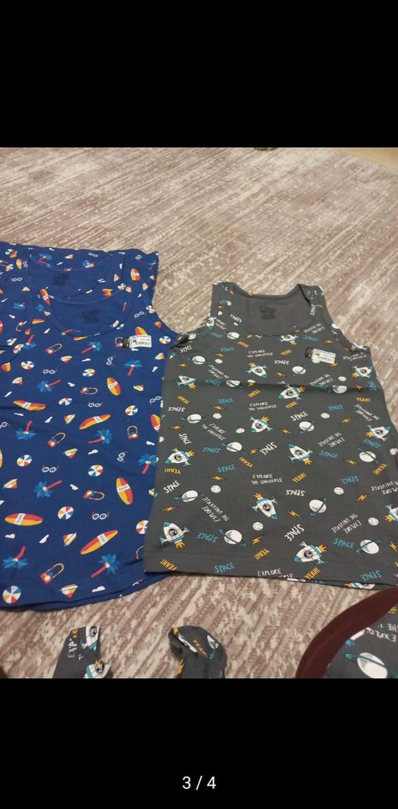 Çocuk atlet Çok Renkli 100de 100 pamuklu - Görsel 3