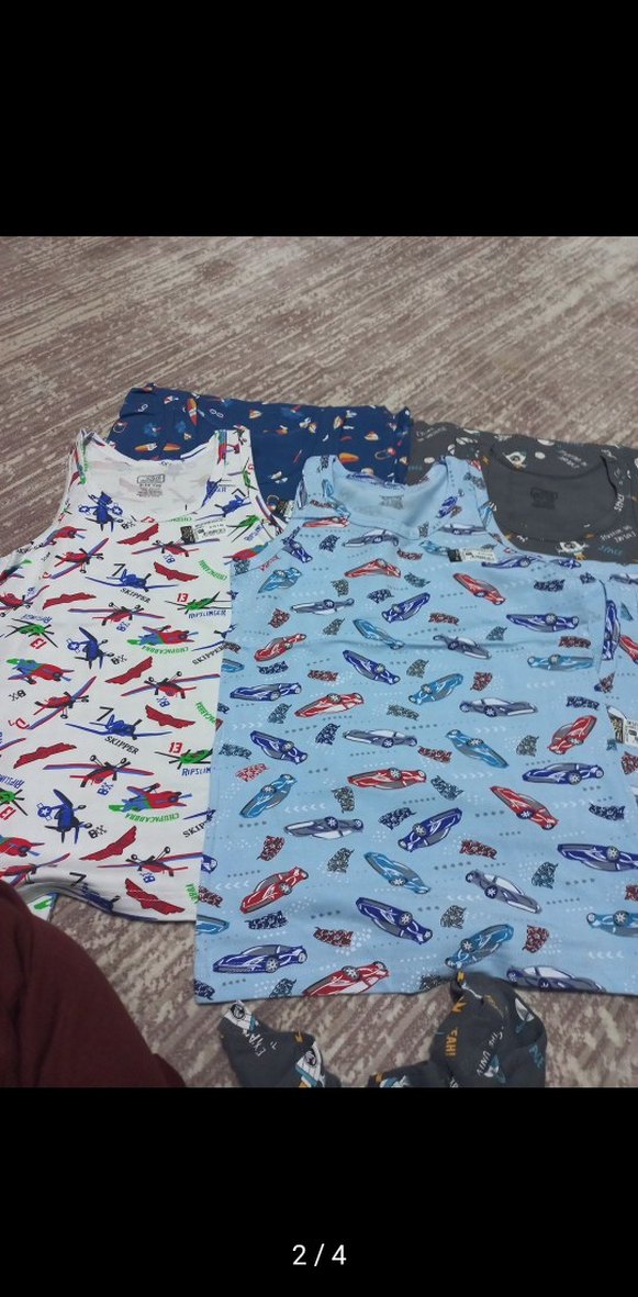 Çocuk atlet Çok Renkli 100de 100 pamuklu - Görsel 2