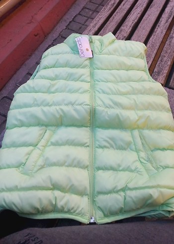 Kız Çocuk Pastel Yeşil Fermuarlı Yelek - Görsel 2