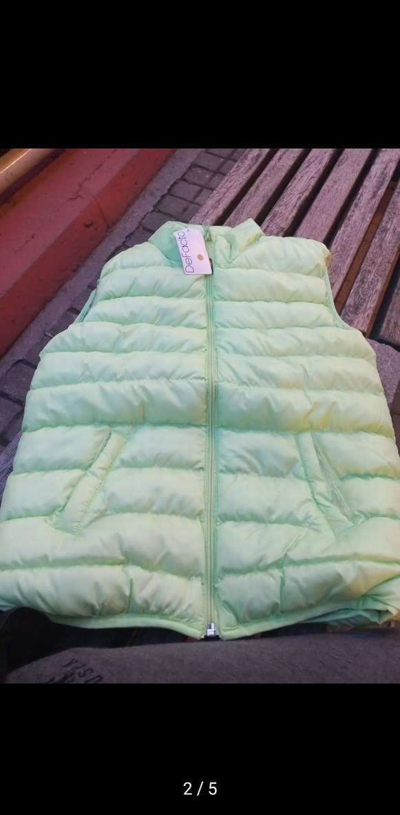 Kız Çocuk Pastel Yeşil Fermuarlı Yelek - Görsel 4