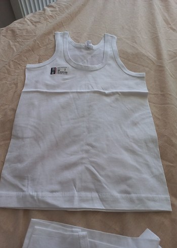 Diger Beyaz Çocuk Atlet ve Külot - Görsel 5