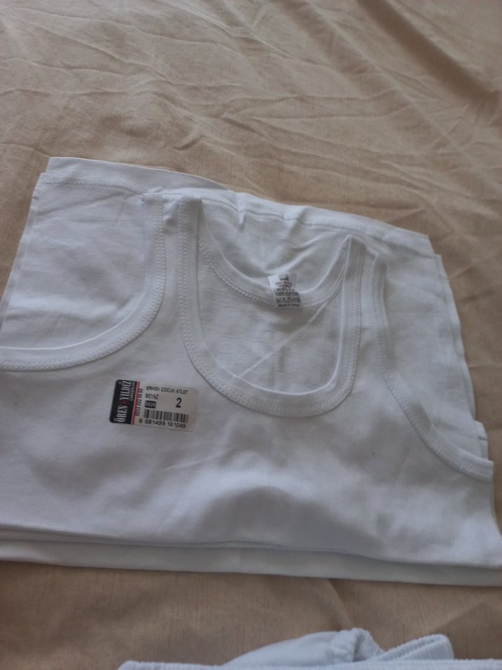 Diger Beyaz Çocuk Atlet ve Külot - Görsel 3