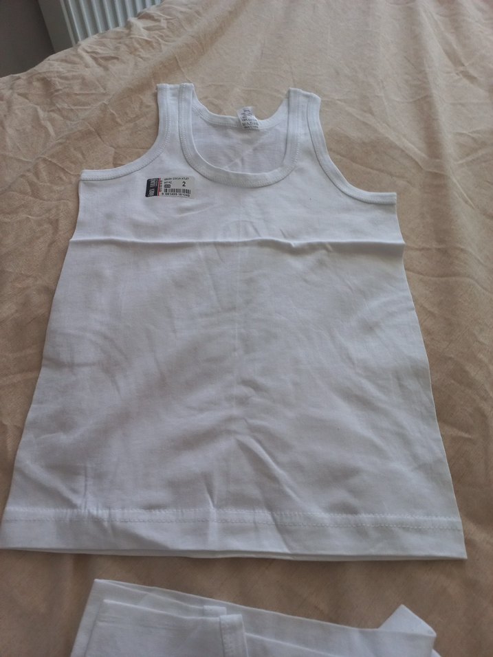 Diger Beyaz Çocuk Atlet ve Külot - Görsel 5