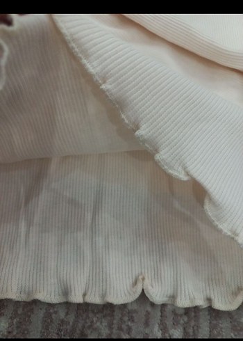 Beyaz Baskılı Uzun Kollu Bebek Kız Takımı - Görsel 5