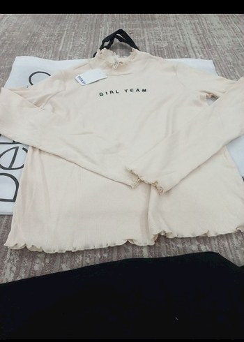 Beyaz Baskılı Uzun Kollu Bebek Kız Takımı - Görsel 4