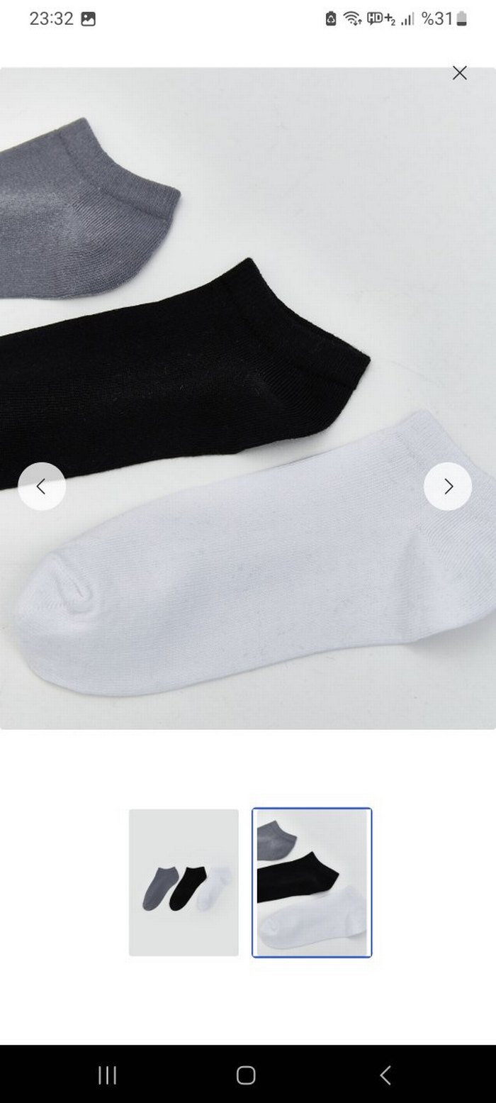 Erkek Gri Midi Çorap Seti - Görsel 2