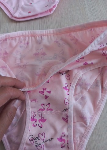 Nakışlı Pastel Mini Kadın Külot Seti - Görsel 3