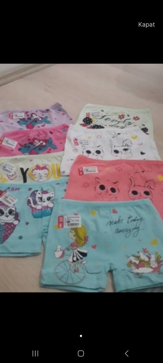 Çocuklar için Renkli Baskılı Külotlar 1 adet - Görsel 2