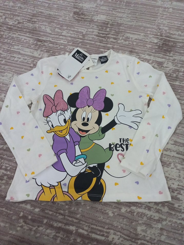 Kız Çocuk Baskılı Uzun Kollu Tişört - Görsel 3