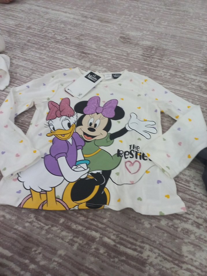 Kız Çocuk Baskılı Uzun Kollu Tişört - Görsel 4