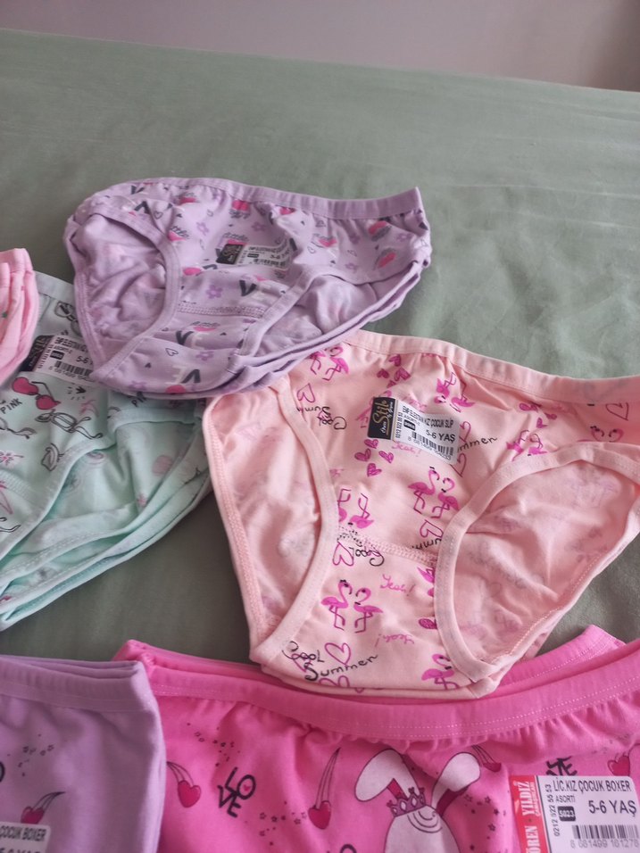 Nakışlı Pastel Renkli Çocuk Külotları - Görsel 2