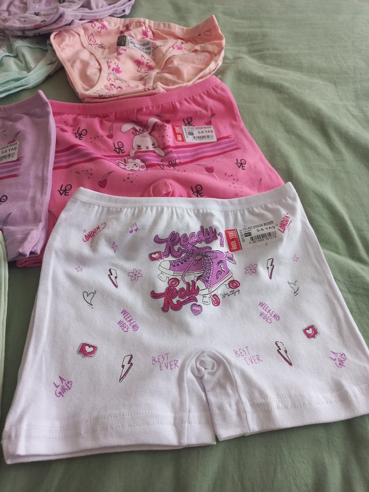 Nakışlı Pastel Renkli Çocuk Külotları - Görsel 3