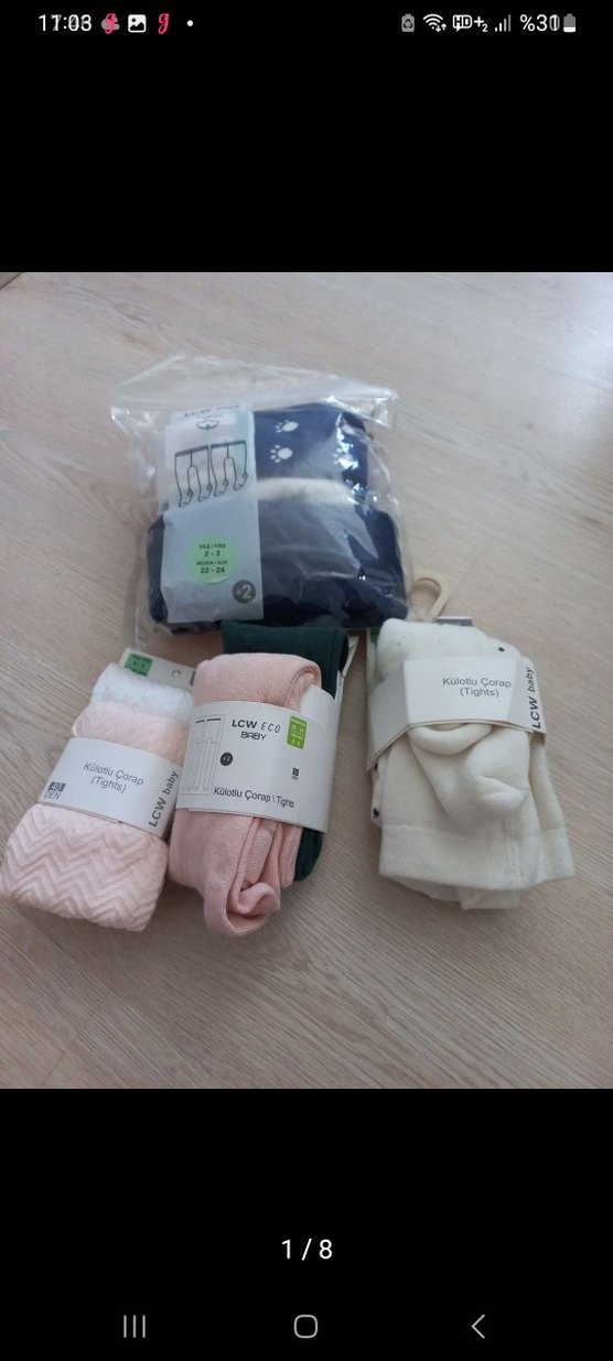 Renkli Baskılı Çocuk Külotlu Çorap 2'li - Görsel 2