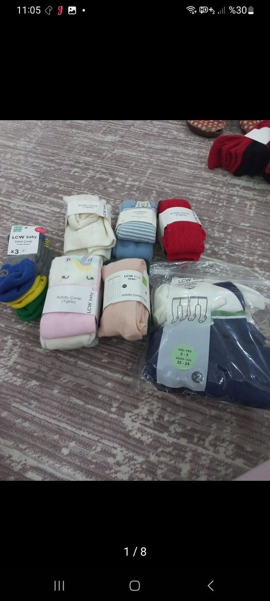 Renkli Baskılı Çocuk Külotlu Çorap 2'li - Görsel 3