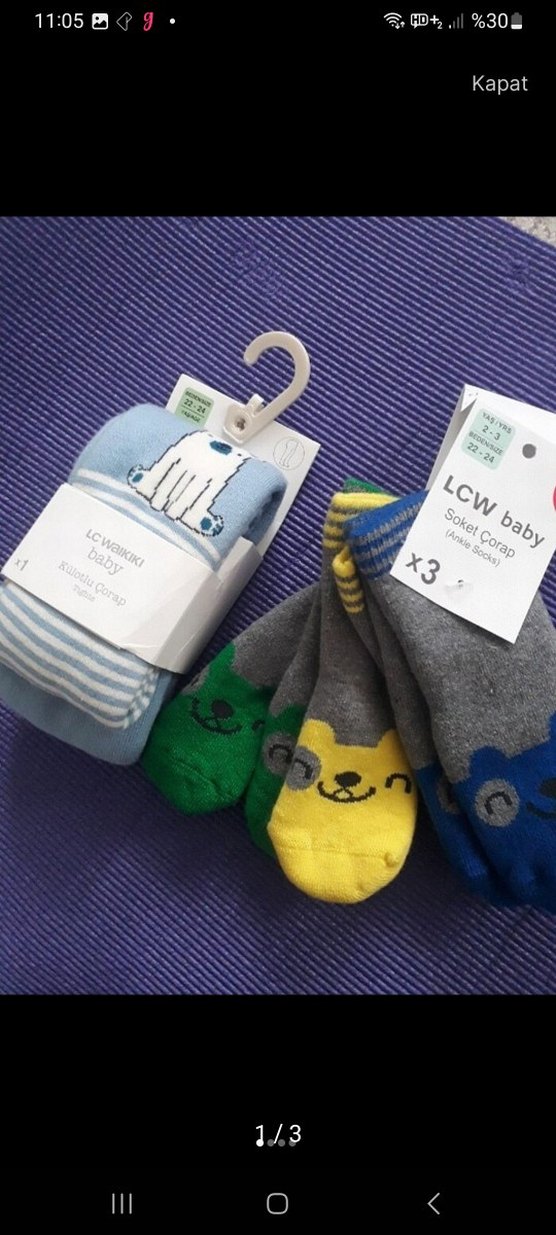 Kız Çocuk Çok Renkli Pamuklu Çorap Seti - Görsel 2