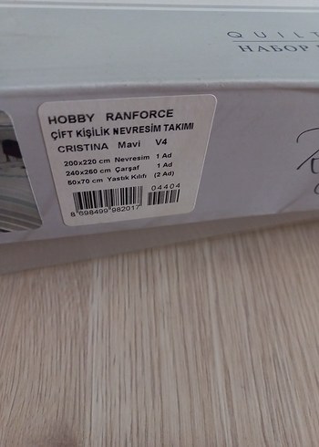 Hobby Life Hobby Ranforce Beyaz Gri Desenli Nevresim Takımı