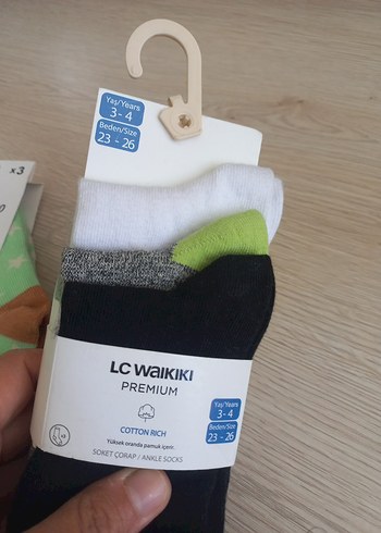 LC Waikiki Renkli Kız Çorapları Seti 3 cift - Görsel 5