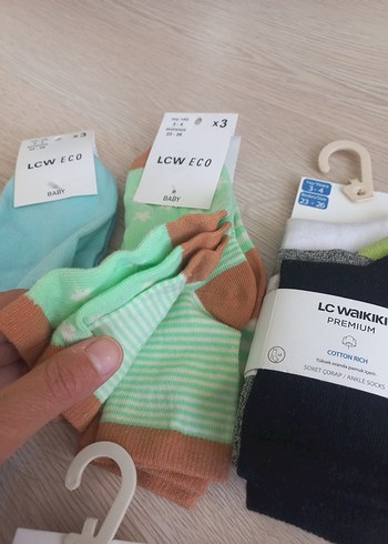 LC Waikiki Renkli Kız Çorapları Seti 3 cift - Görsel 6