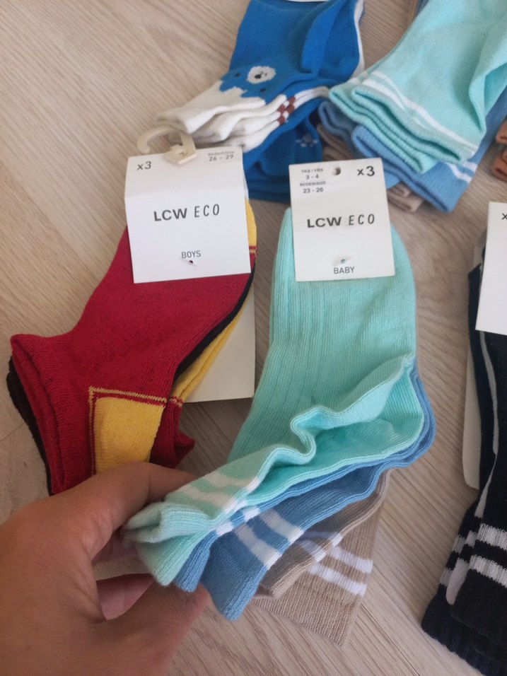 LC Waikiki Renkli Kız Çorapları Seti 3 cift - Görsel 4