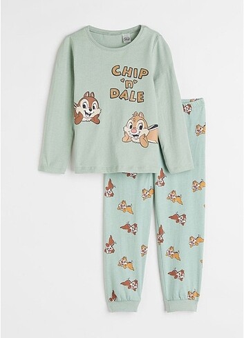 H&m 4,6 yas etiketli sıfir 2li pijama