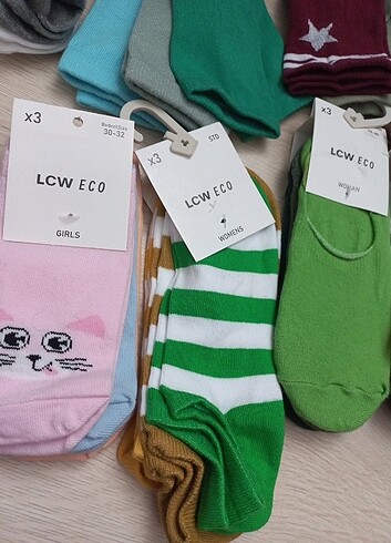 Lcw etiketli sıfır 35,39 no 3 çift corap - Görsel 6