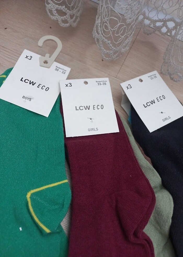 Lcw etiketli sıfır 35,39 no 3 çift corap - Görsel 4