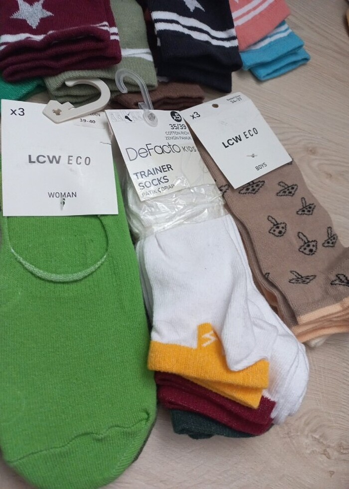 Lcw etiketli sıfır 35,39 no 3 çift corap - Görsel 5