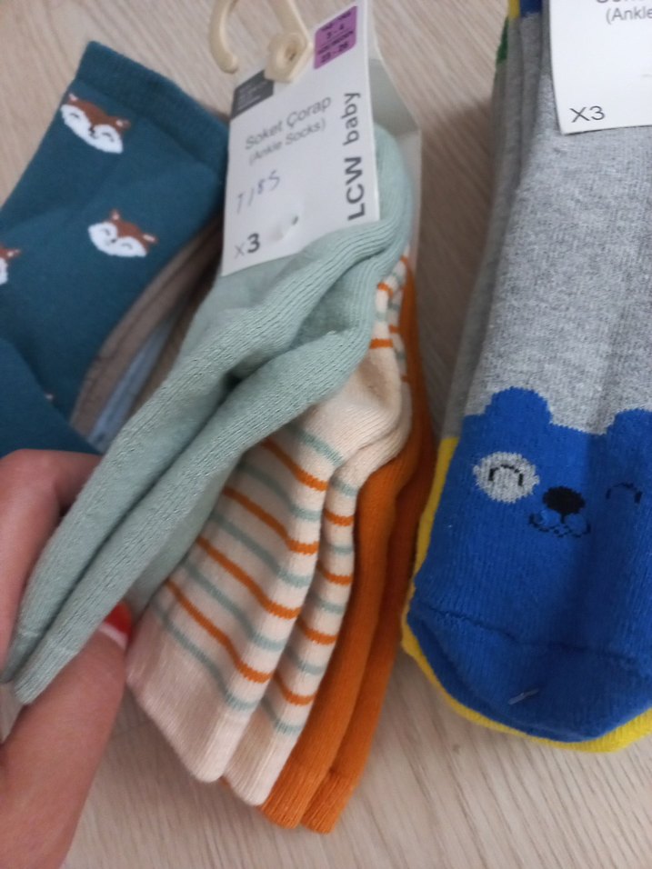 Erkek Çocuk Çok Renkli Baskılı Çorap Seti 3 cift - Görsel 4