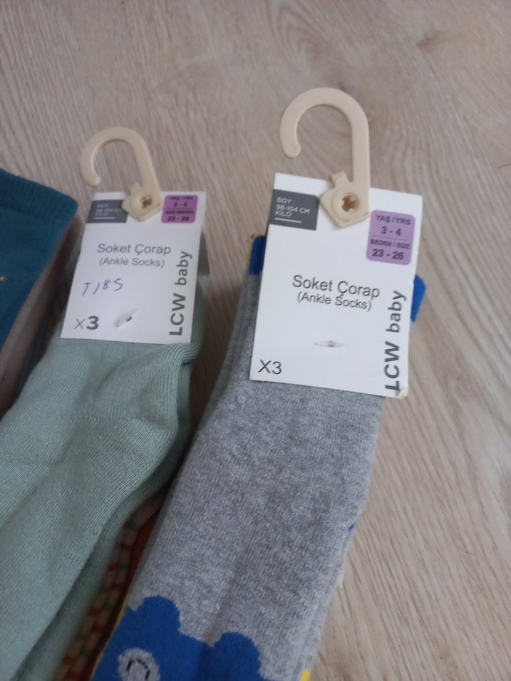 Erkek Çocuk Çok Renkli Baskılı Çorap Seti 3 cift - Görsel 2