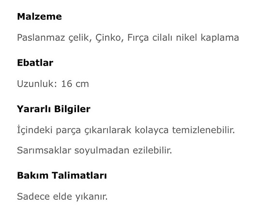 Beden Ikea Sarımsak Ezici