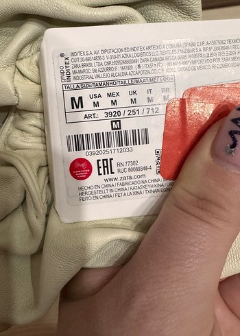 Beyaz Zara Deri Lastikli Saç Tokası - Görsel 2