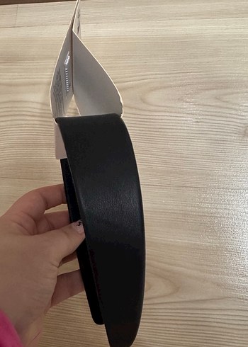 Siyah Deri Elastik Saç Bandı - Görsel 2