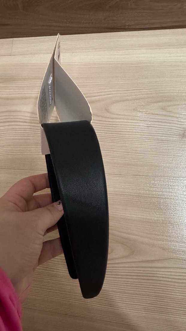 Siyah Deri Elastik Saç Bandı - Görsel 2