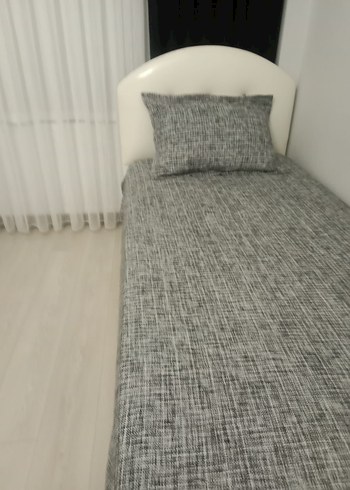 Gri Ekose Desenli Yatak Örtüsü - Görsel 2