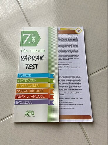 7.Sınıf Yaprak Test