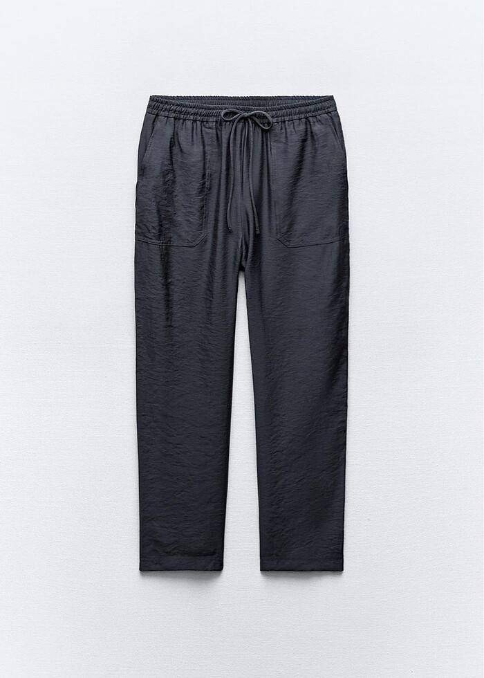 Zara Dökümlü Kısa Paça Pantolon - Görsel 2