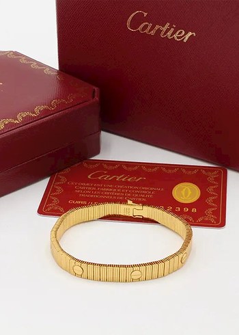 Cartier Altin Tonlu İnce Bileklik