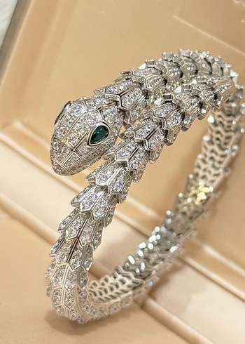 Bvlgari Zumrut Gozlu Yilan Bileklik