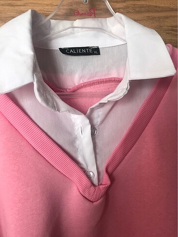 xl Beden Gömlek yaka sweatshirt