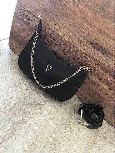 Mango Acı kahve zincir askılı baget çanta
