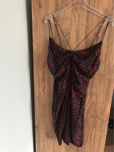 H&M Büzgülü mini elbise