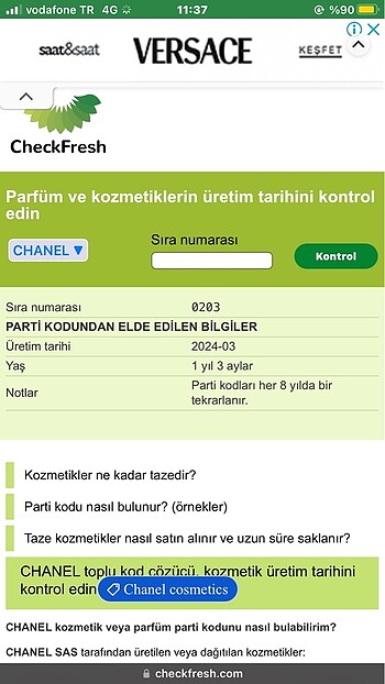 Beden Renk Orijinal chanel coco mademoıselle 100 ml