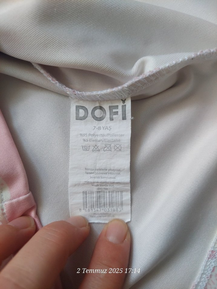 Pembe Dantel Detaylı Kolsuz Baskılı Elbise - Görsel 3