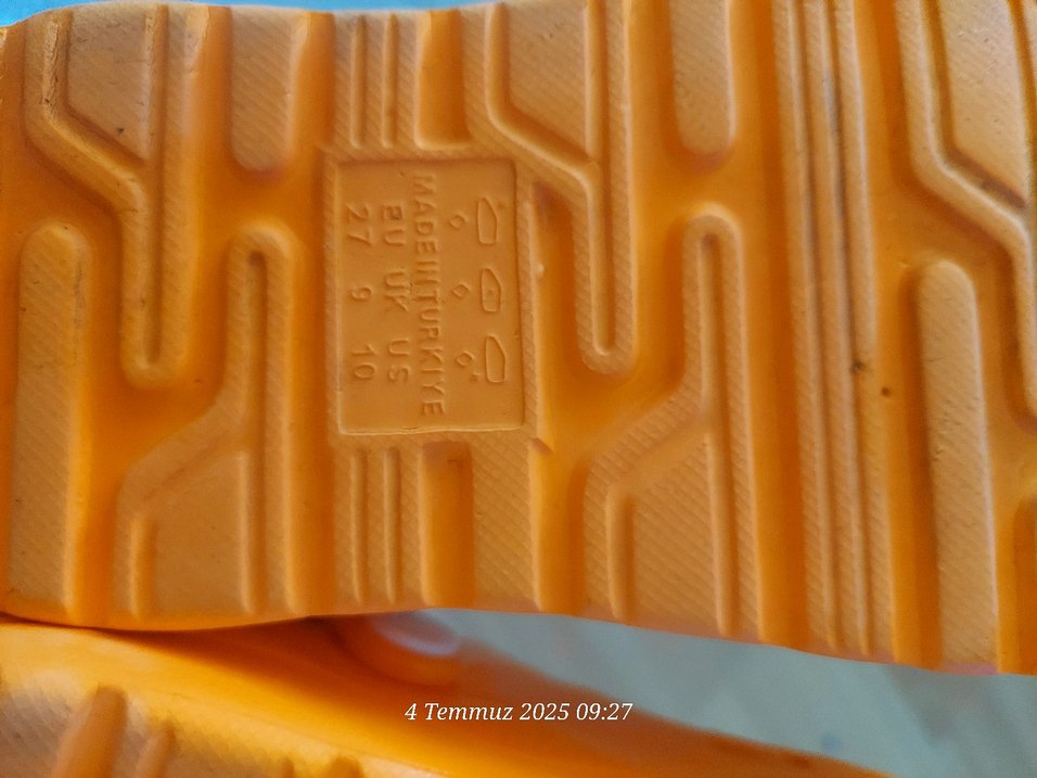 Turuncu Nakışlı Kız Terlikleri - Görsel 3